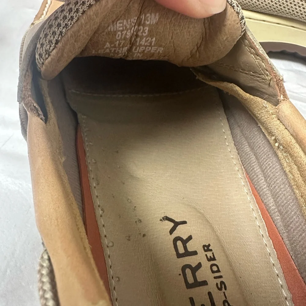 Sperry Top-Sider Billfish 3 Eye Boat Shoe Tan/Beige Men's size 13 Medium